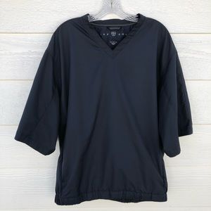 Nike Golf Mens Pullover Windbreaker Blue V-Neck